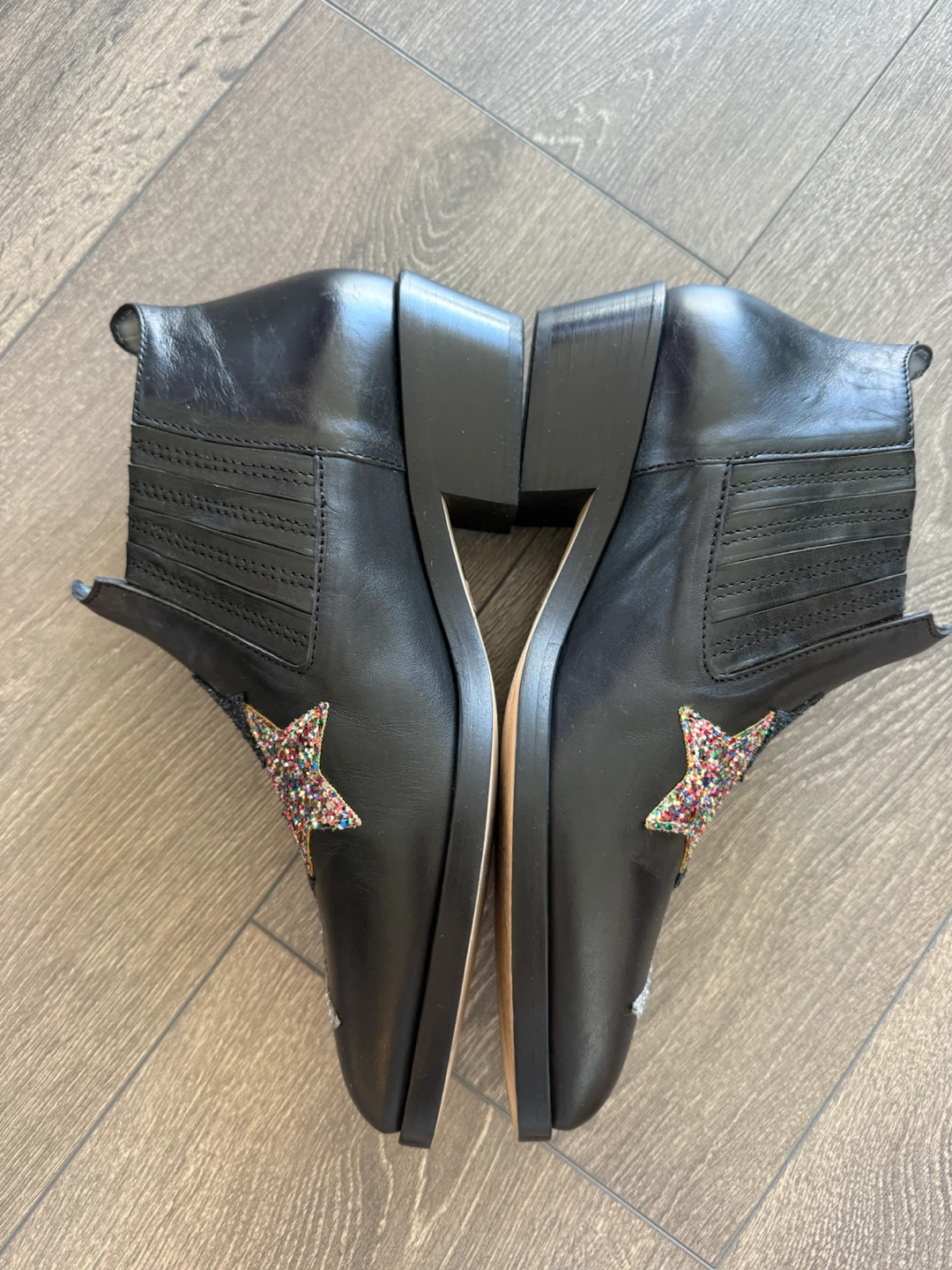 Chiara Ferragni Black Star Ankle Boots - photo 3