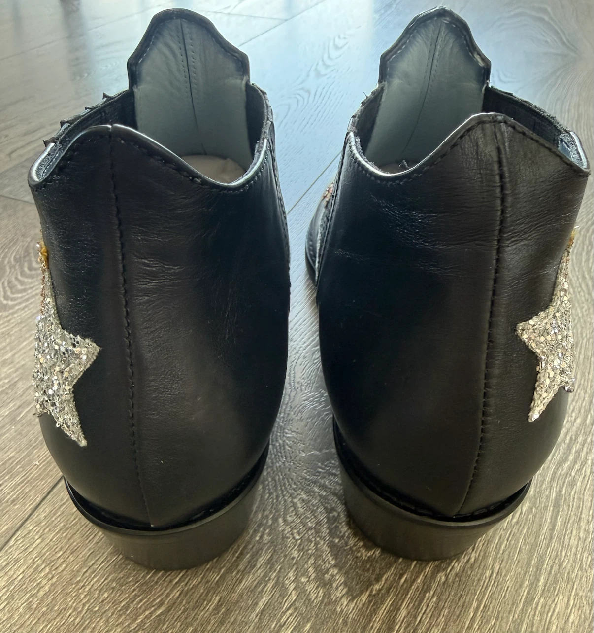 Chiara Ferragni Black Star Ankle Boots - photo 5