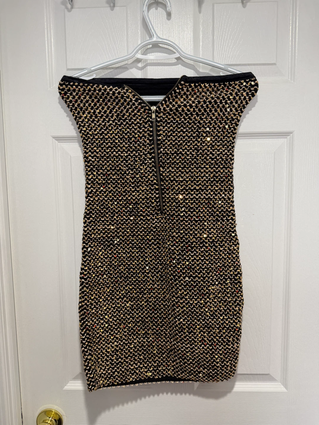 Black and Gold Sequin Mini Dress - photo 2