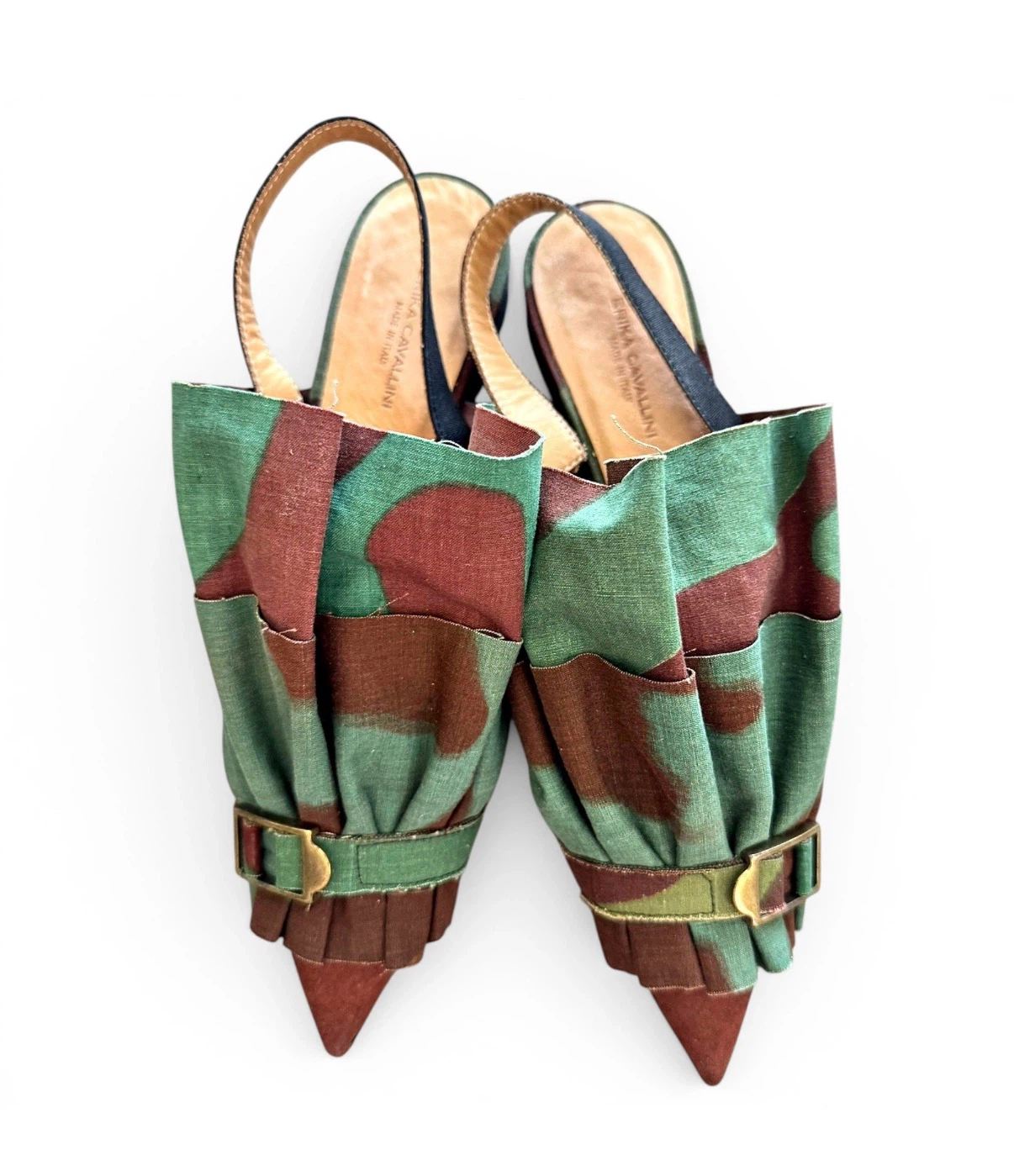 VERO CUOIO Women's Slingback Heels Size 37 Made in Italy