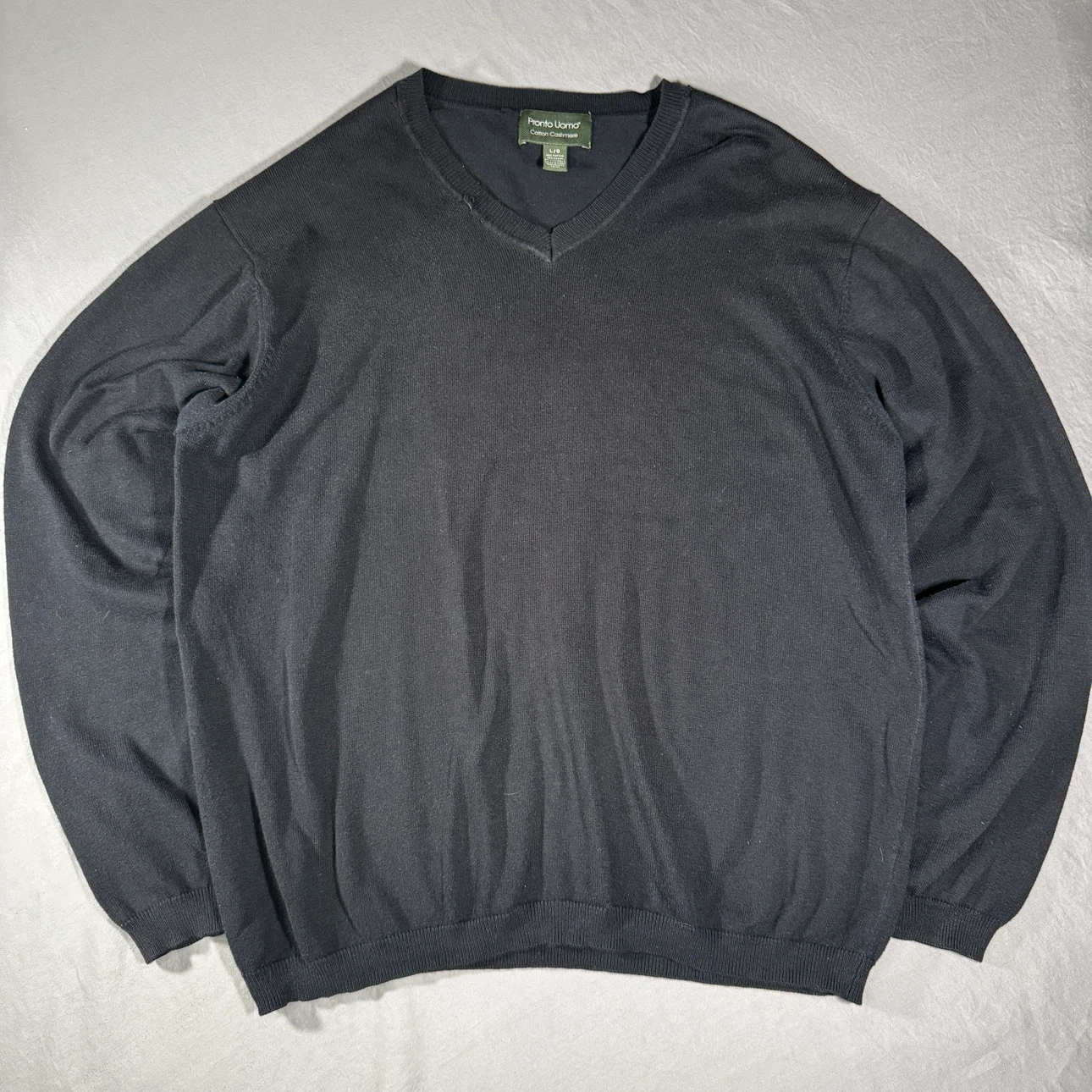 Pronto Uomo Cotton Cashmere V-Neck Sweater L/G