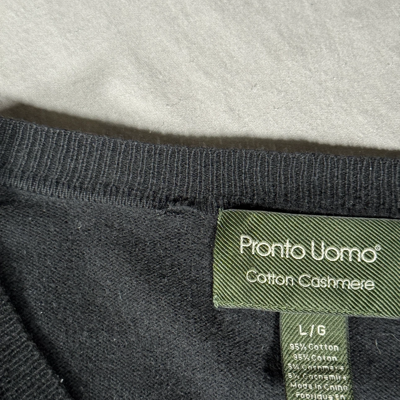 Pronto Uomo Cotton Cashmere V-Neck Sweater L/G - photo 3