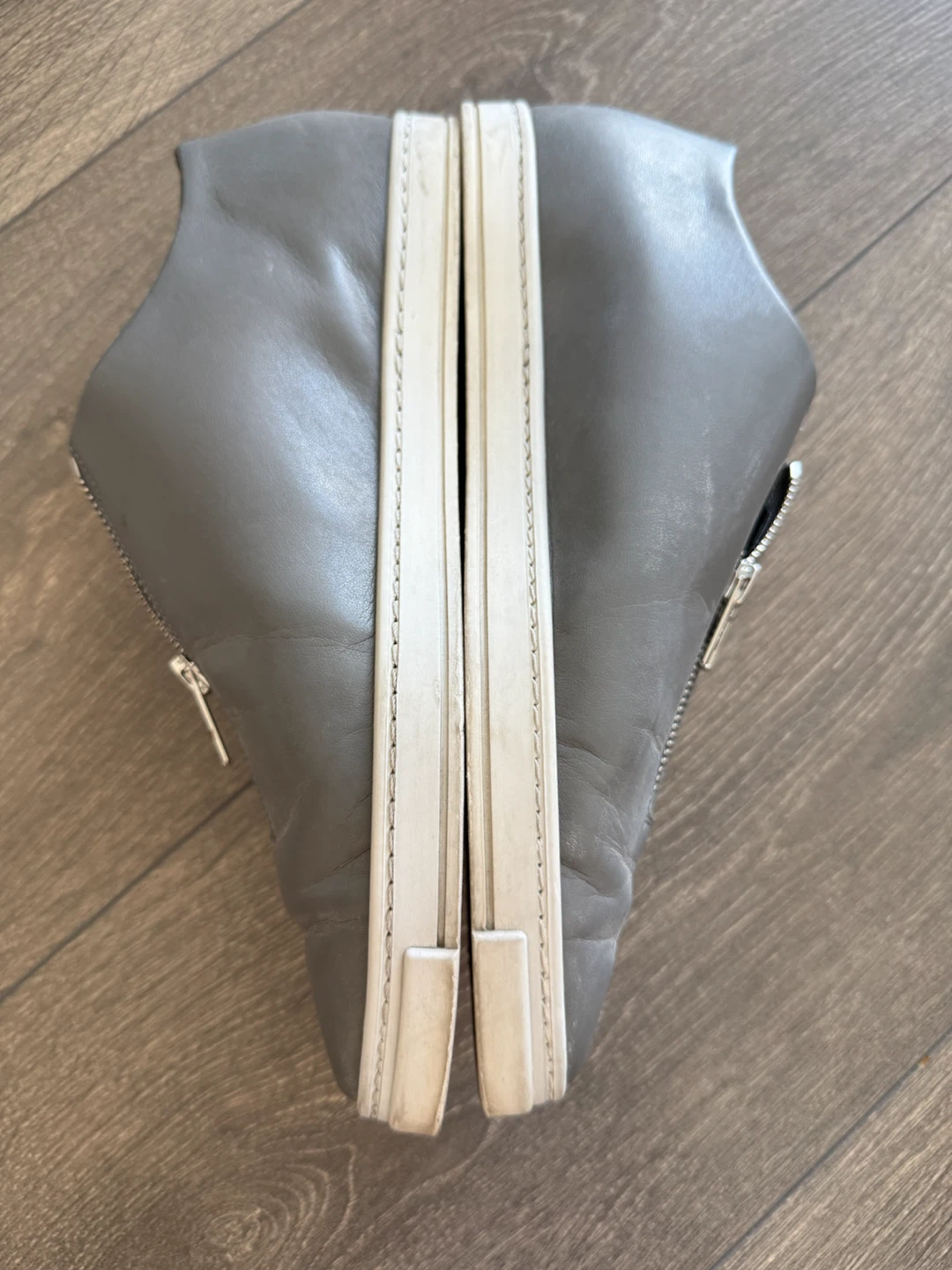 Stella McCartney Grey Leather Zip Shoes Size 37 - photo 4