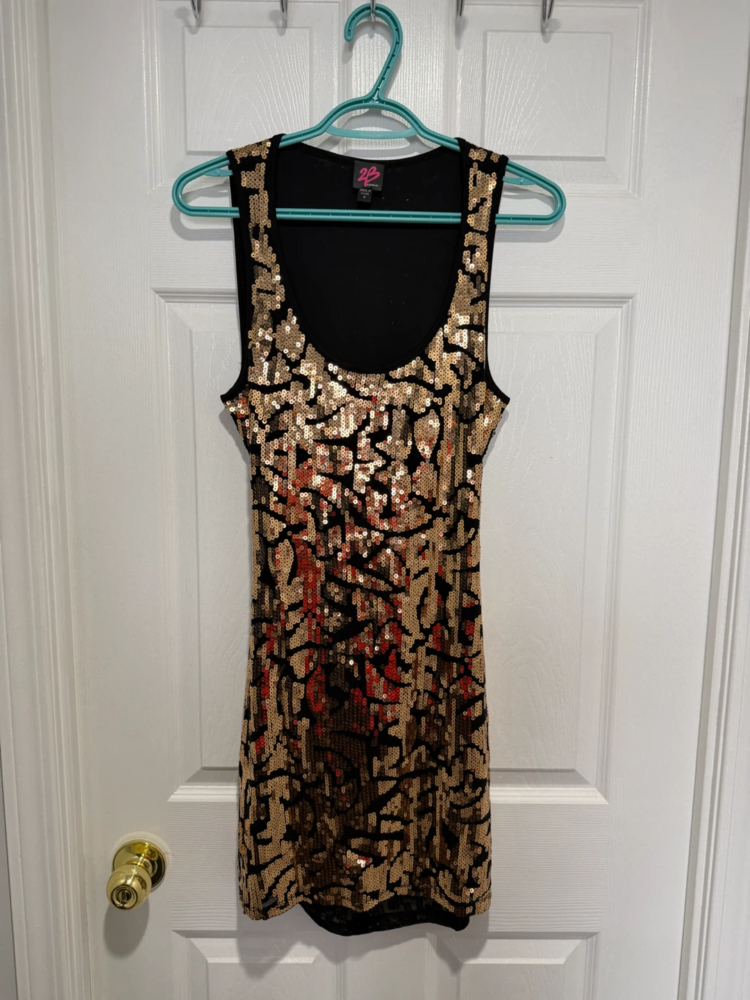 Bebe Sequined Tank Dress