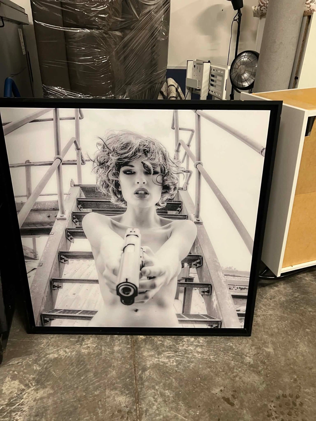 Framed Black and White Photograph - photo 2