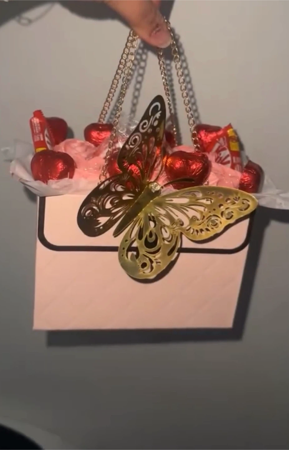 Pink Handbag Gift Box with Chocolates