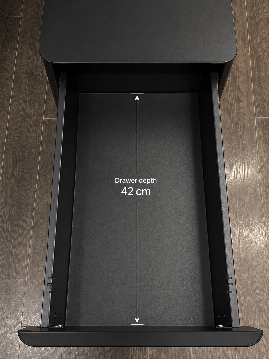 Black 3-Drawer Mobile Filing Cabinet - photo 3