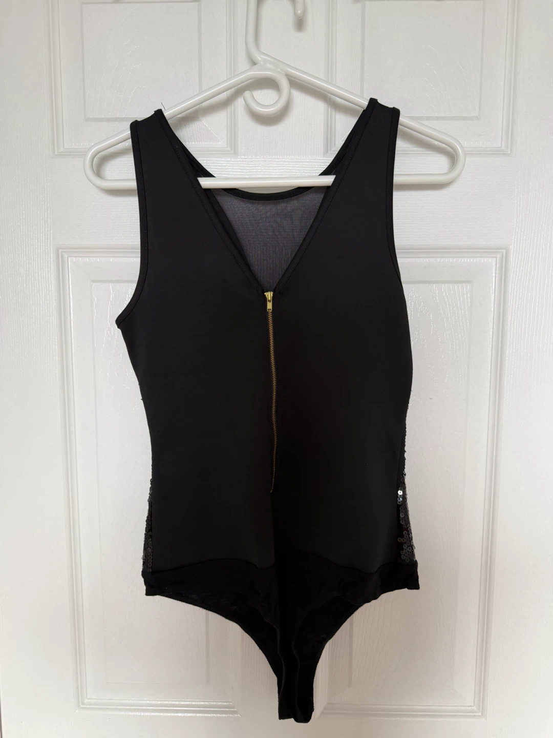 Bebe Black Sequin Bodysuit - photo 2