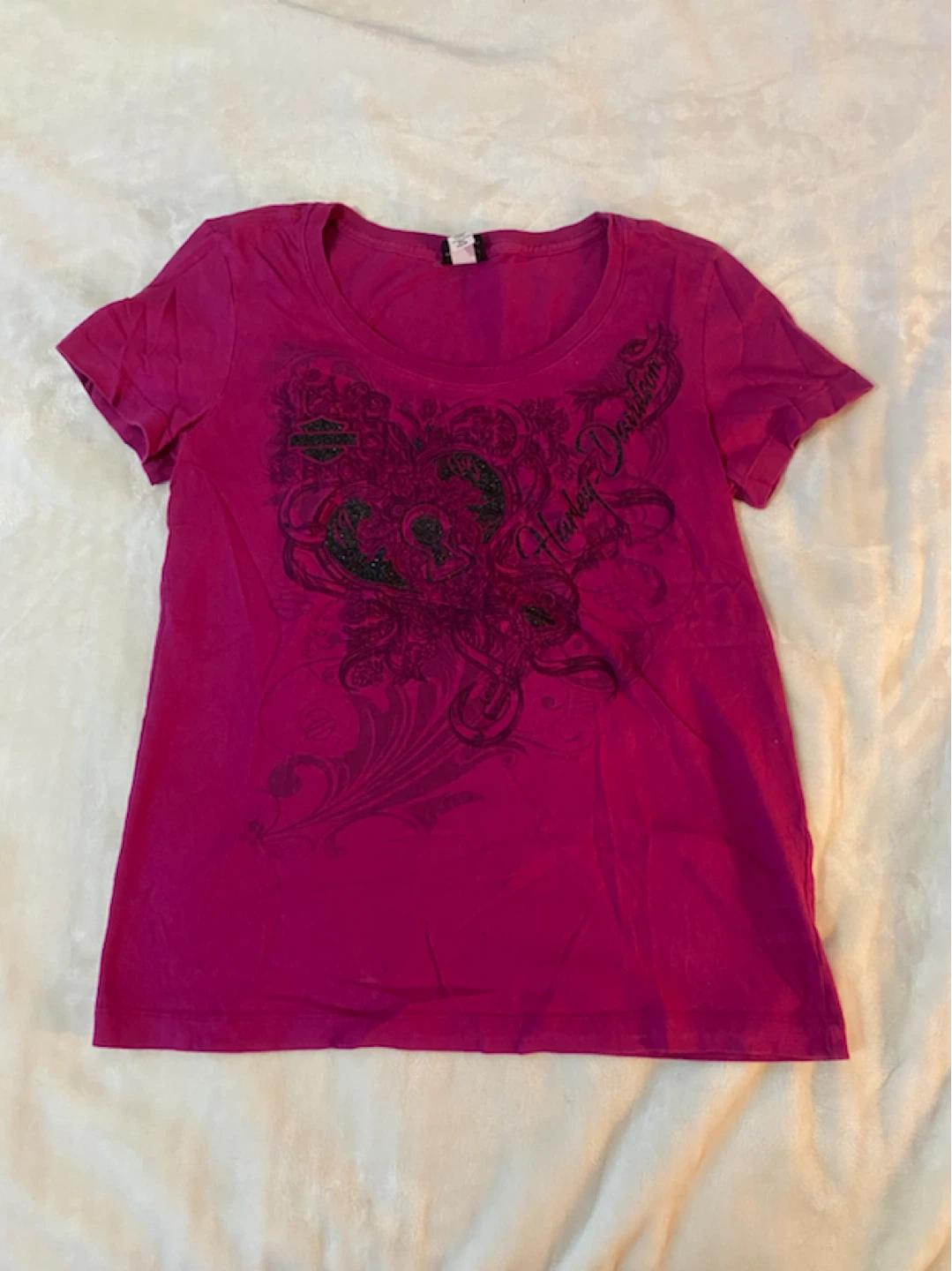 Harley Davidson Pink Graphic T-Shirt