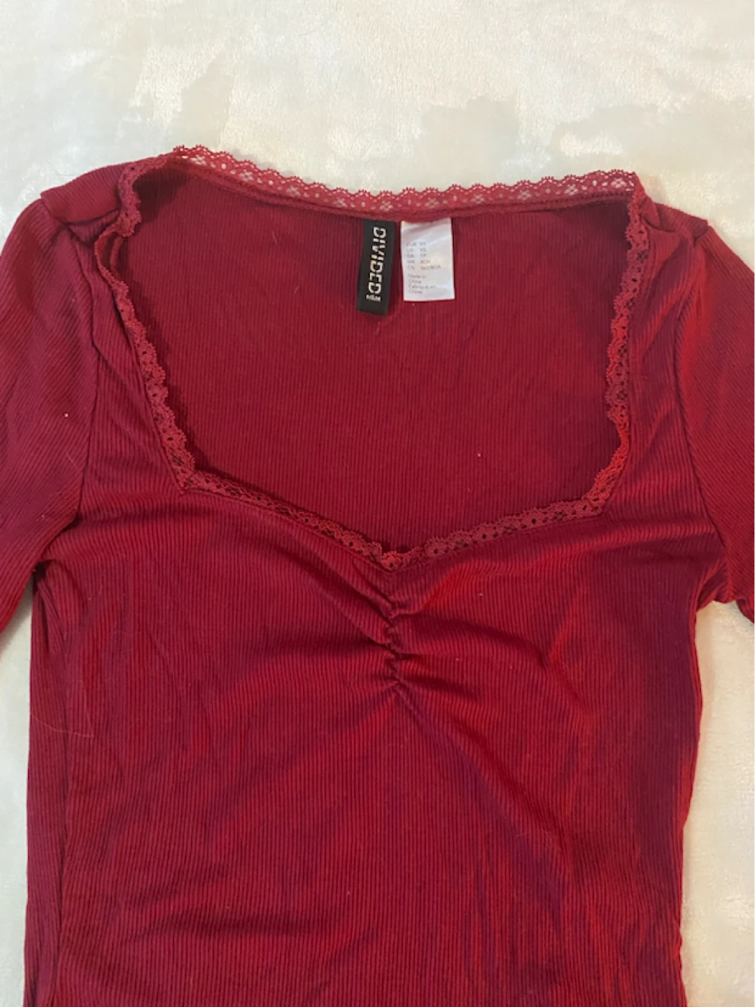 H&M Divided Red Long Sleeve Top - photo 2