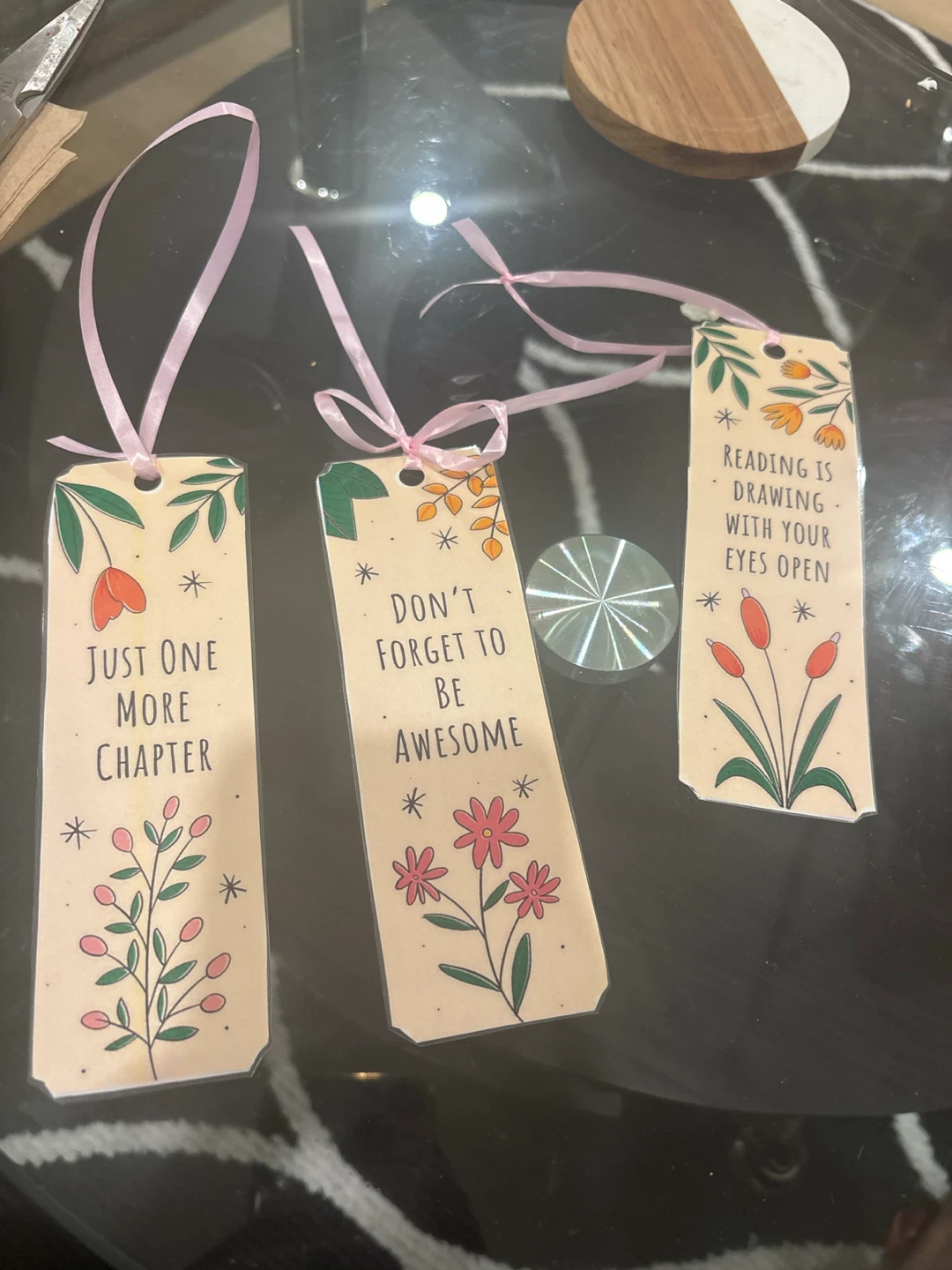 Set of 3 Bookmarks with Quotes