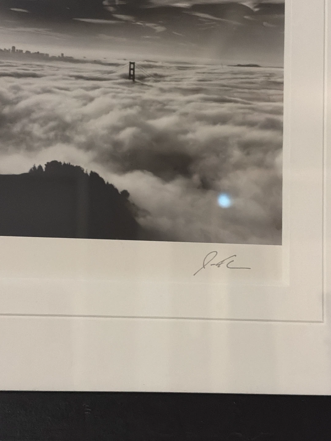 Framed Black and White Photograph of Golden Gate Bridge - photo 2