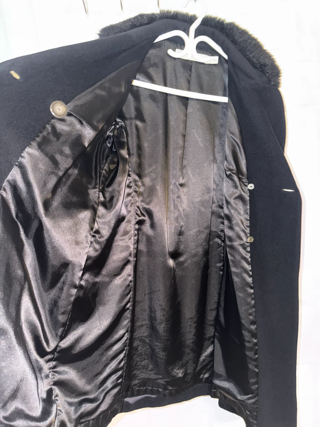 Perry Ellis Black Wool Blend Coat - photo 3