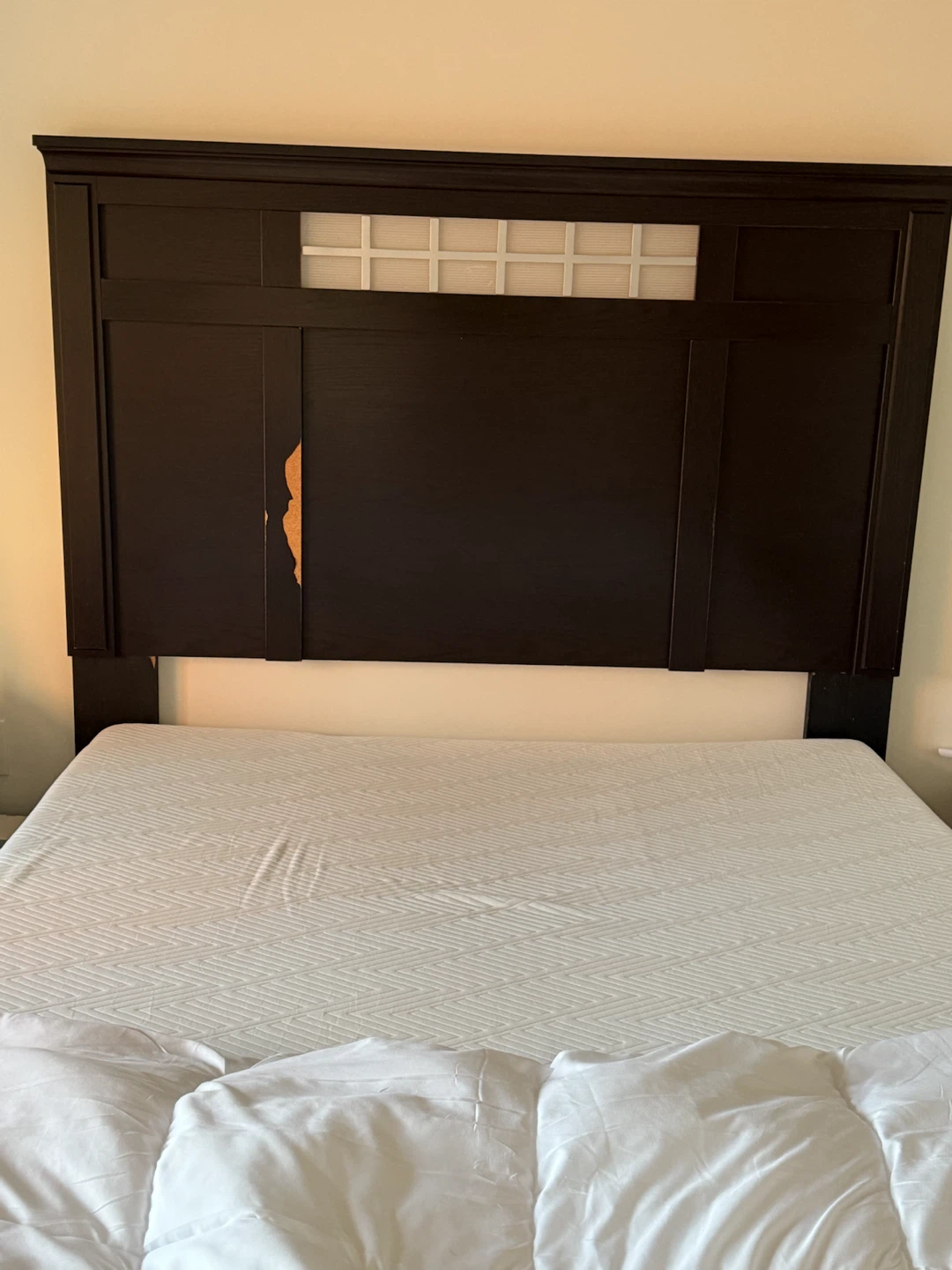 Dark Wood Bed Frame Headboard