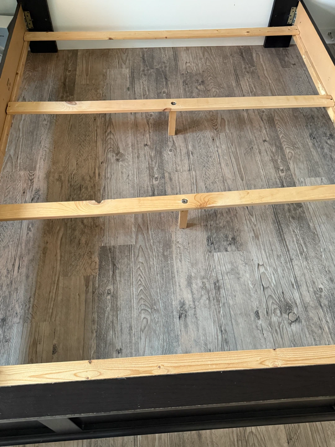 Dark Wood Bed Frame Headboard - photo 3