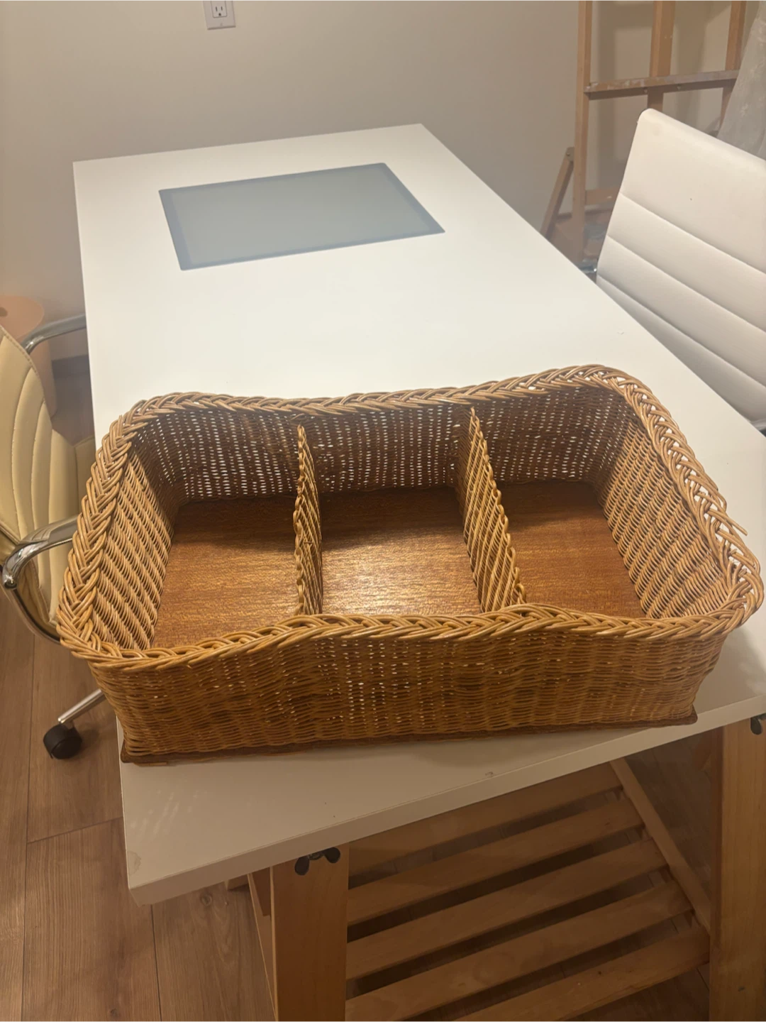 Wicker organizer basket