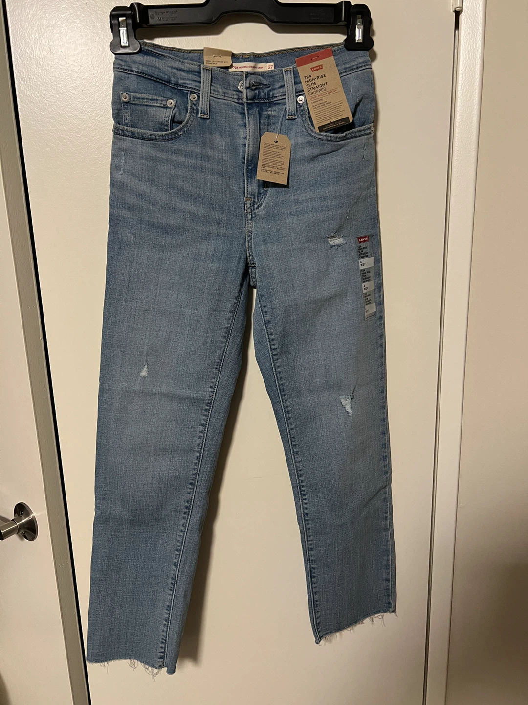 Levi's 724 High-Rise Slim Straight Cropped Jeans