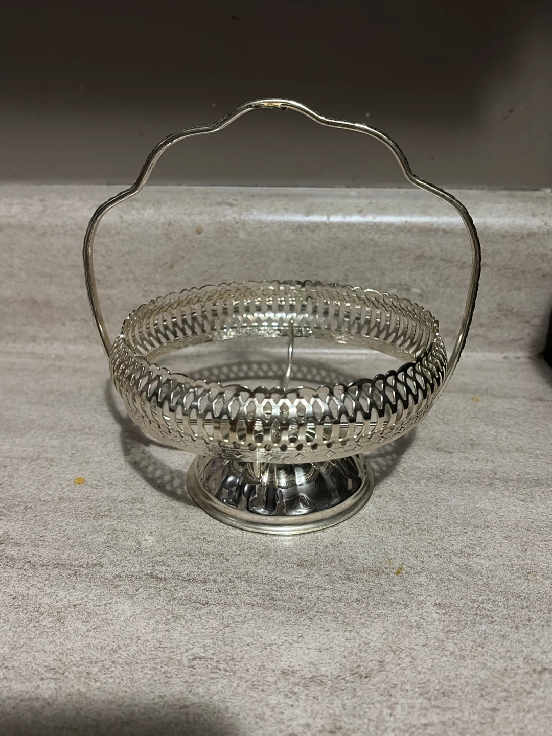 Silver Tone Decorative Basket - photo 2
