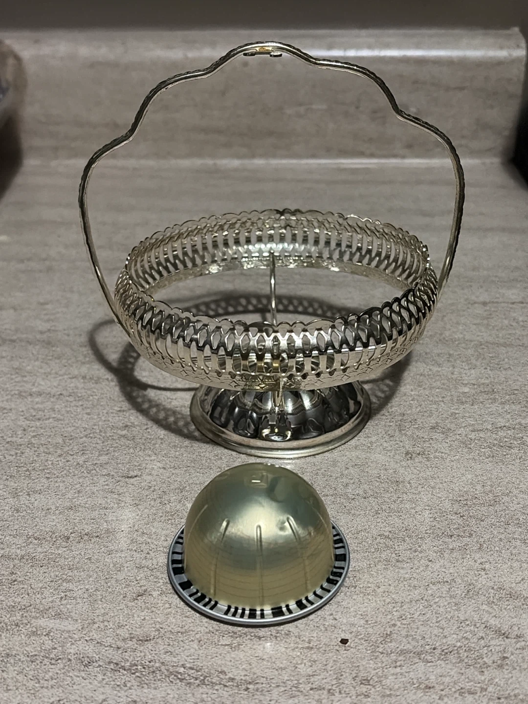 Silver Tone Decorative Basket - photo 3