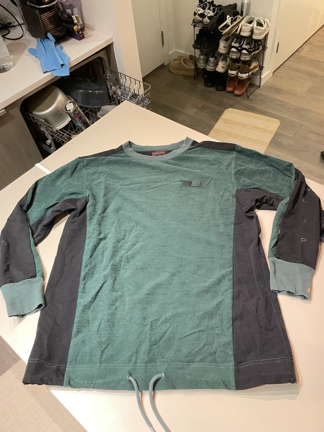CLOT Black & Green Long Sleeve Shirt