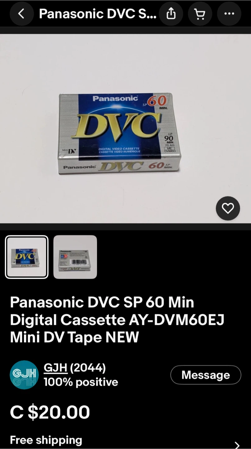 Panasonic DVC SP 60 Min Digital Video Cassette - photo 5
