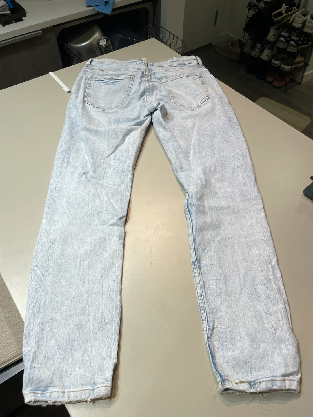 ZARA Acid Wash Ripped Jeans - photo 2