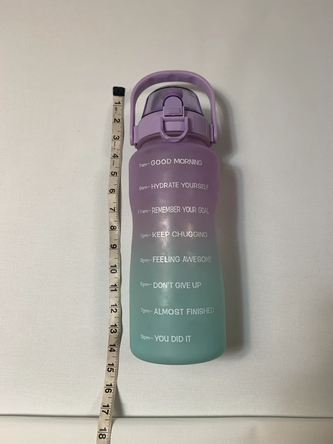 Large Water Bottle with Time Markers - 2000ml - photo 2