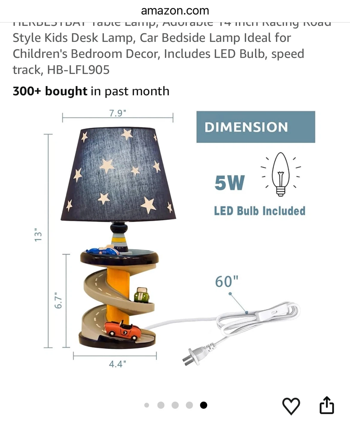 Kids Desk Lamp - Racing Car Speed Track Design
