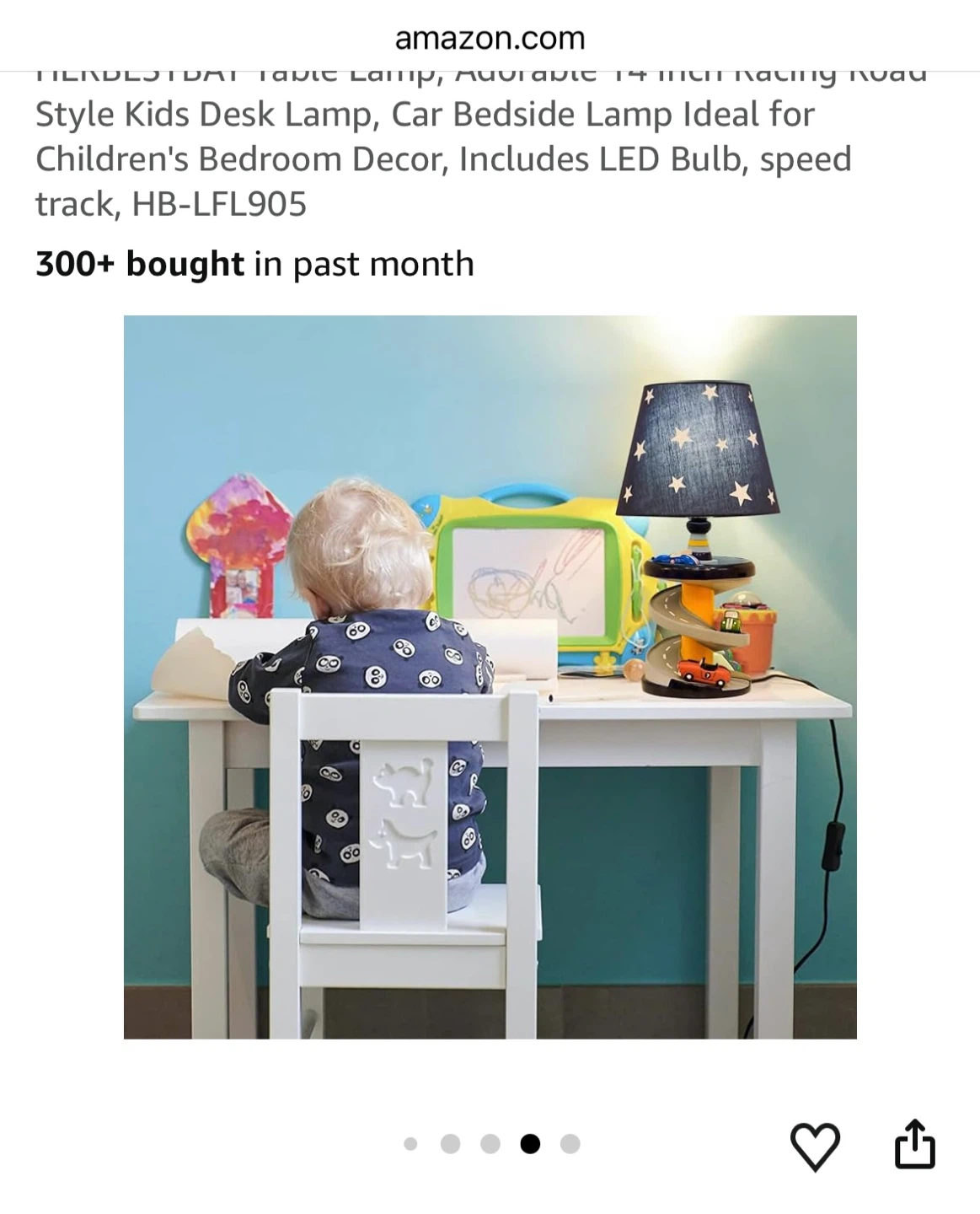 Kids Desk Lamp - Racing Car Speed Track Design - photo 2