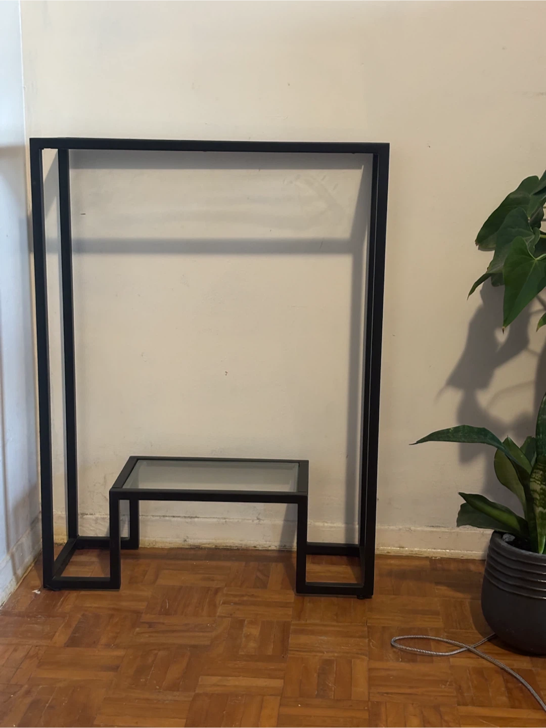 Console Table with Glass Top