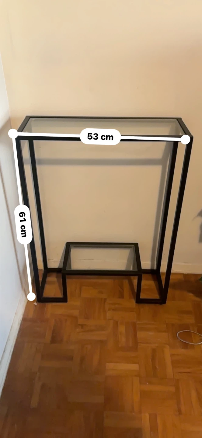 Console Table with Glass Top - photo 2