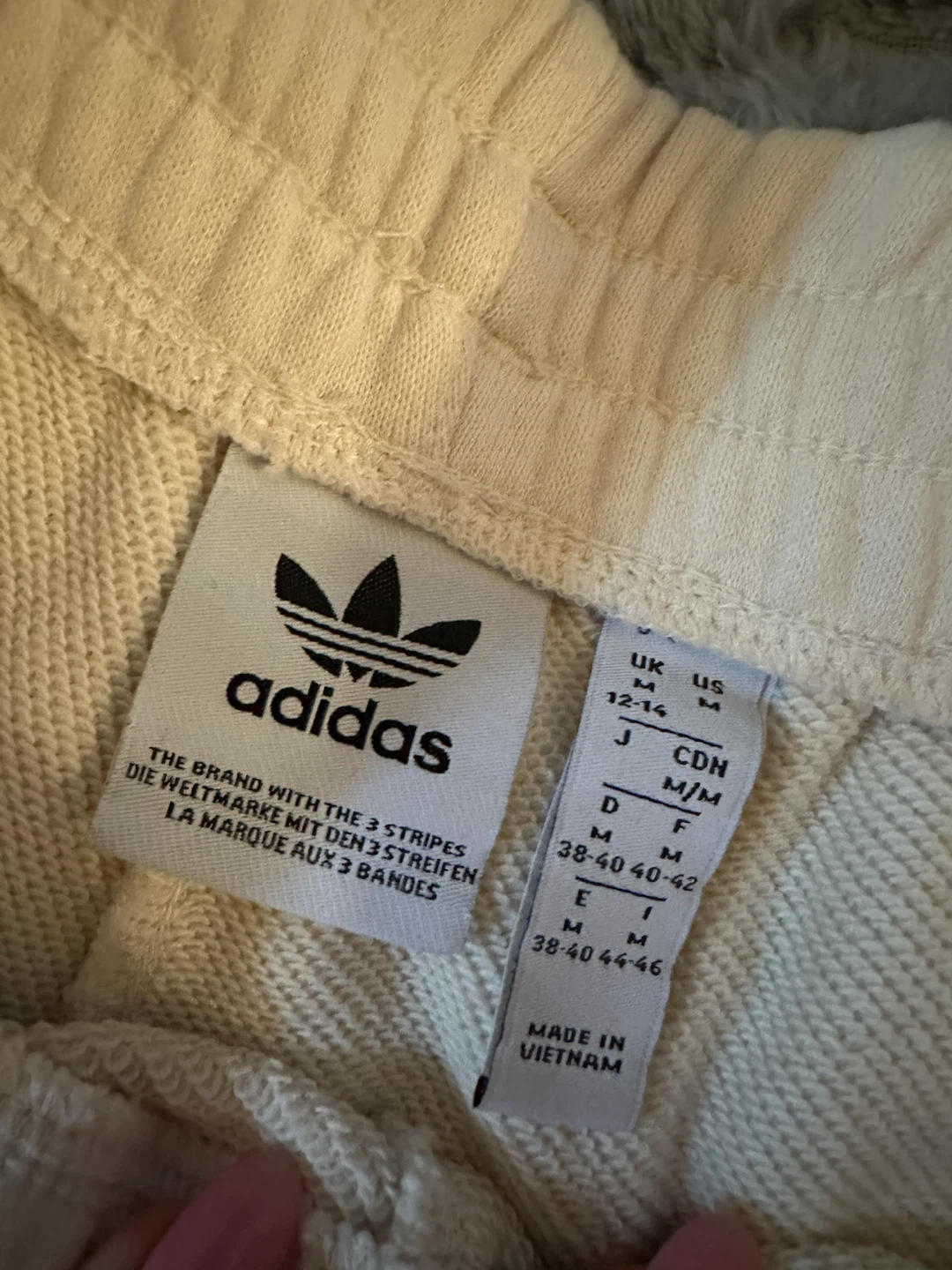 Adidas women  Sweatpants Cream Beige Blue - photo 2