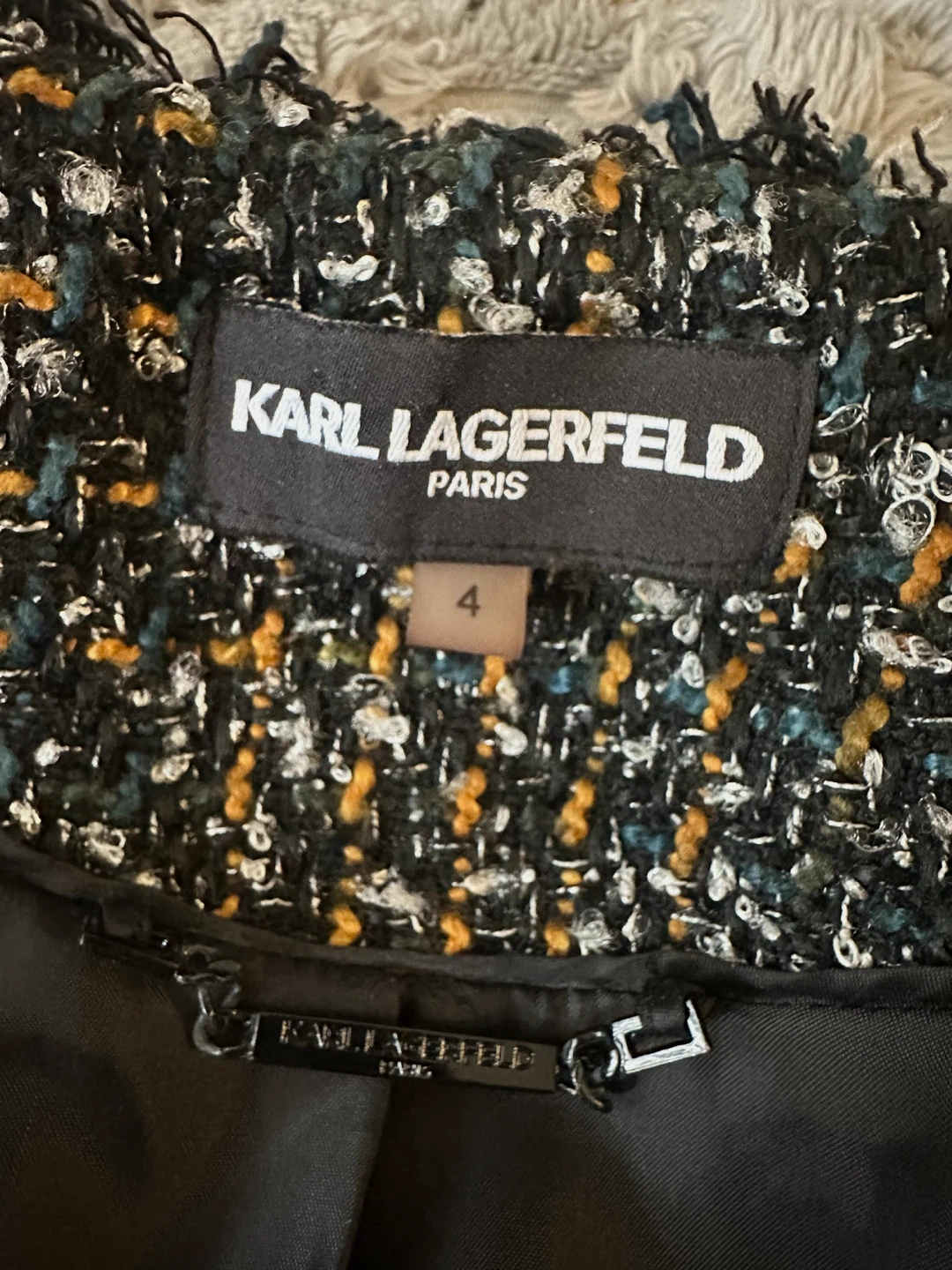 Karl Lagerfeld Paris Tweed Blazer