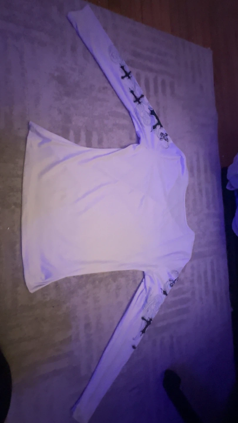 White long sleeve graphic shirt - photo 2
