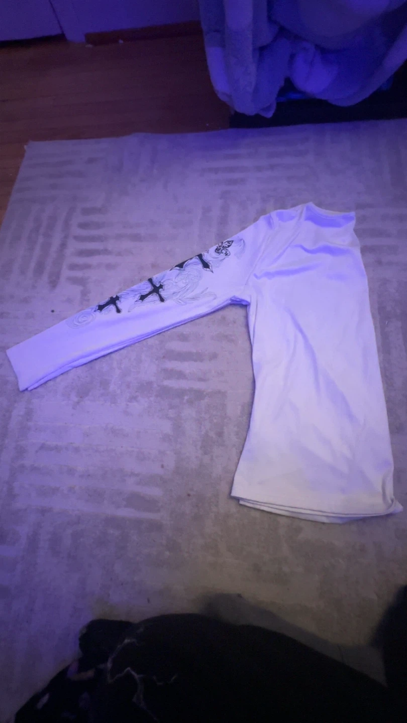 White long sleeve graphic shirt - photo 3