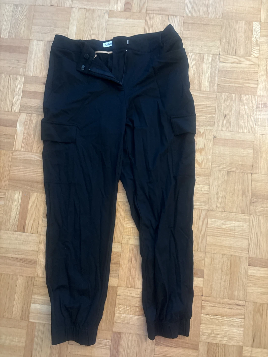 Calvin Klein Black Cargo Joggers