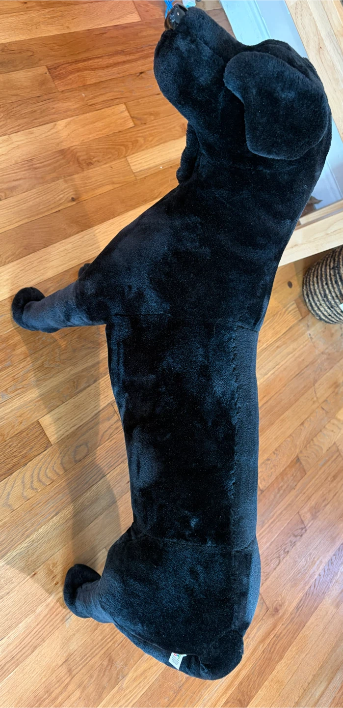 Black Dog Plush Stool - photo 2