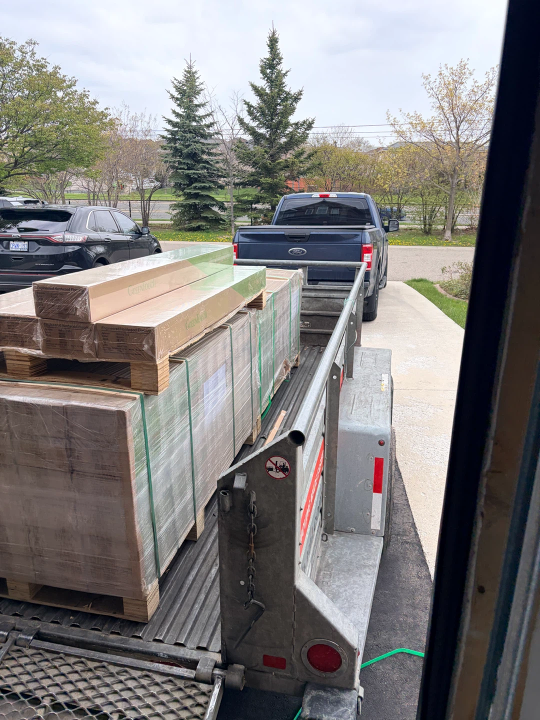 Delivery truck with driver