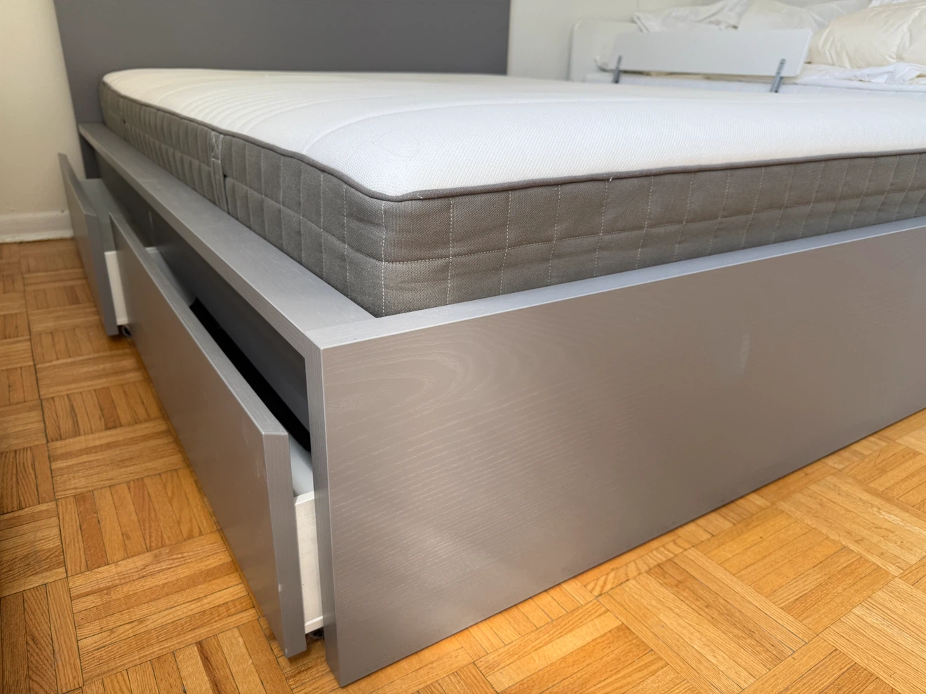 IKEA MALM Queen Bed + 4 Drawers $199 (Mattress Option) - photo 3
