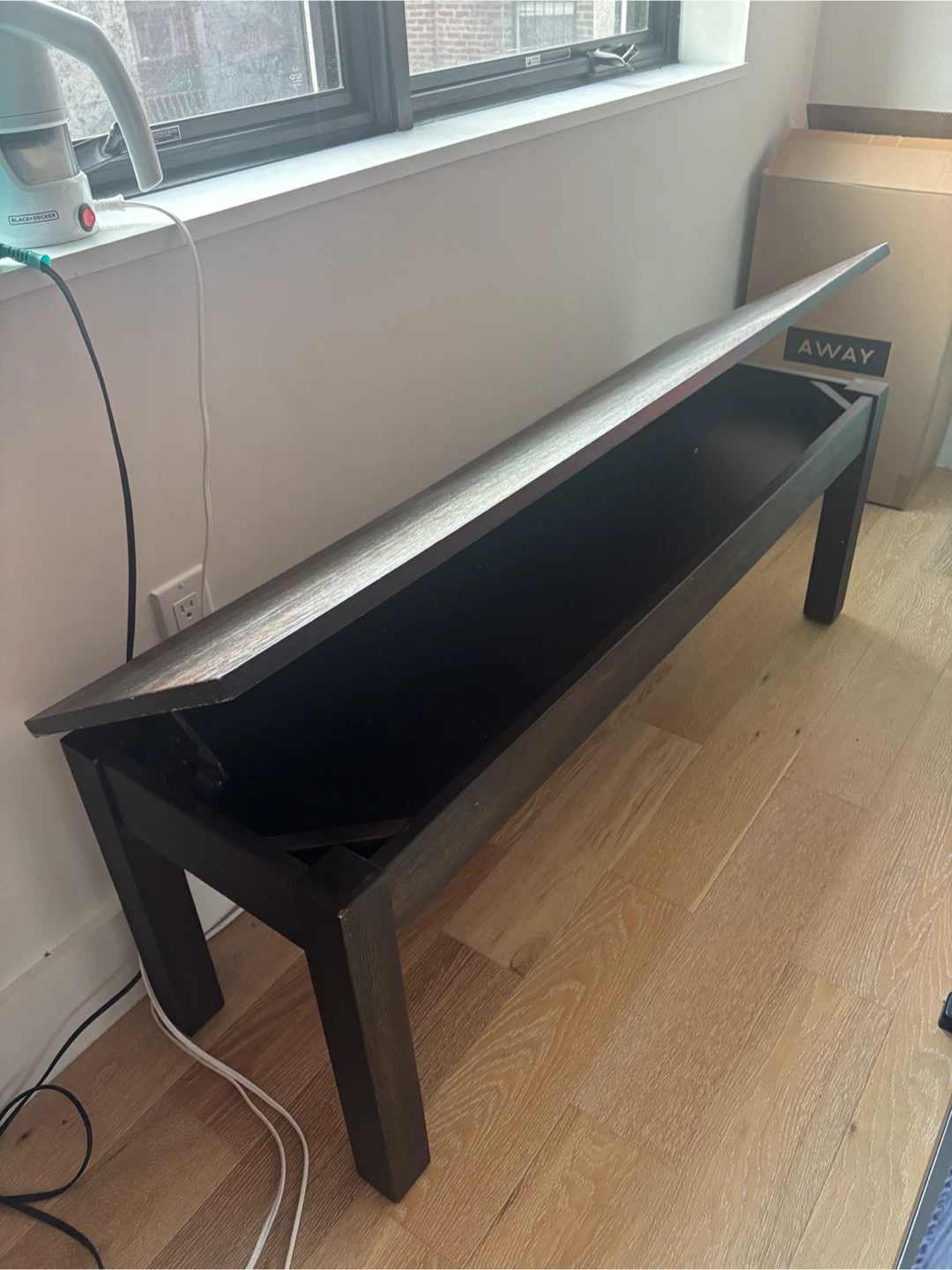 Storage Bench - Dark Wood - photo 2