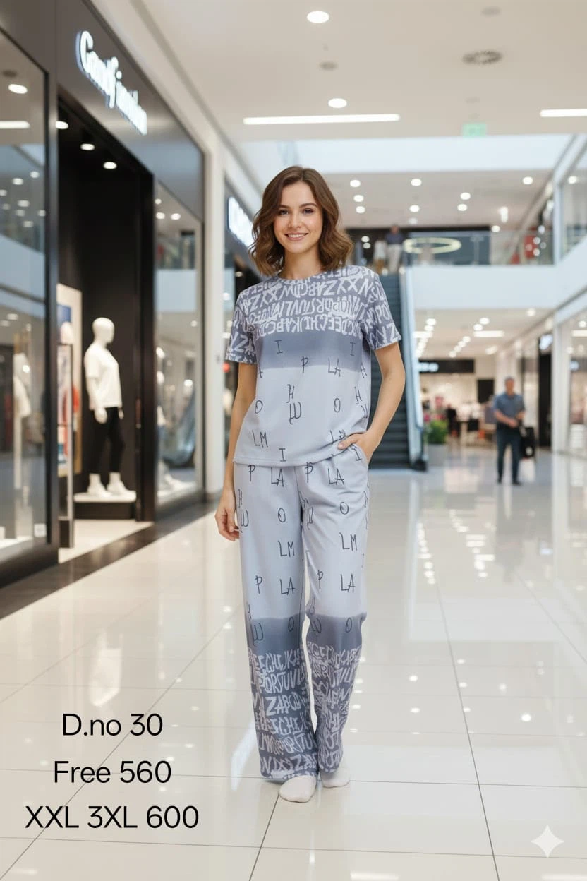 Women's Graphic Print Pajama Set - photo 2