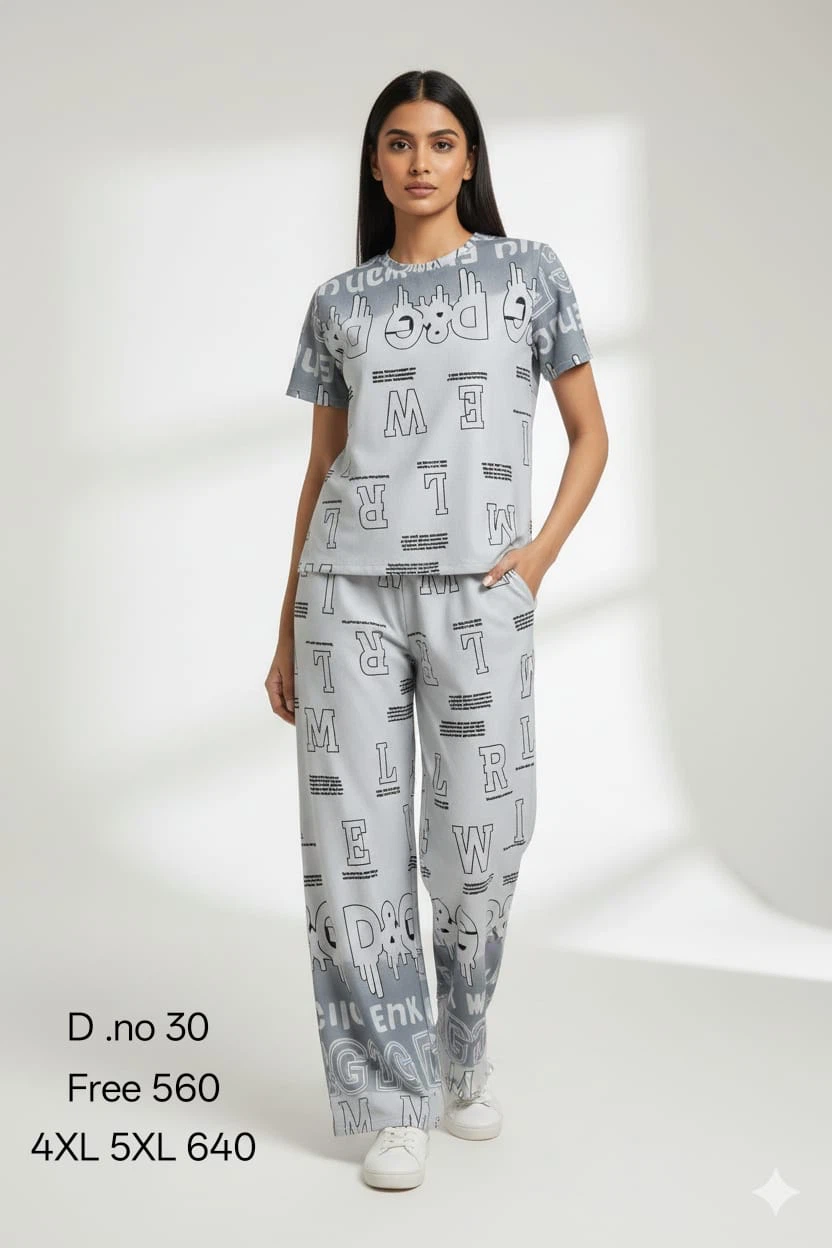 Women's Graphic Print Pajama Set - photo 4