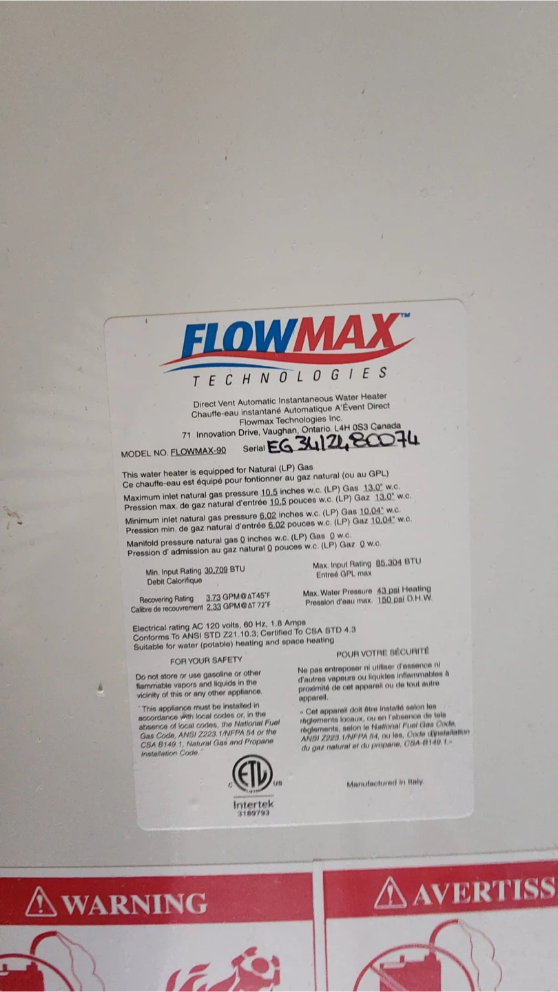 Flowmax Technologies Water Heater