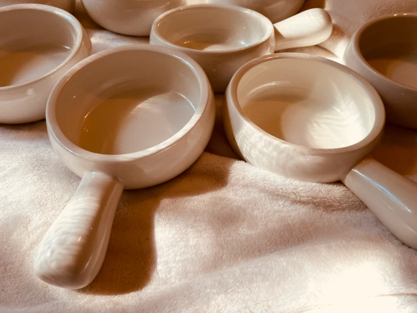 Set of 10 Ceramic Onion Soup Crocks Bowls with Handles - photo 2
