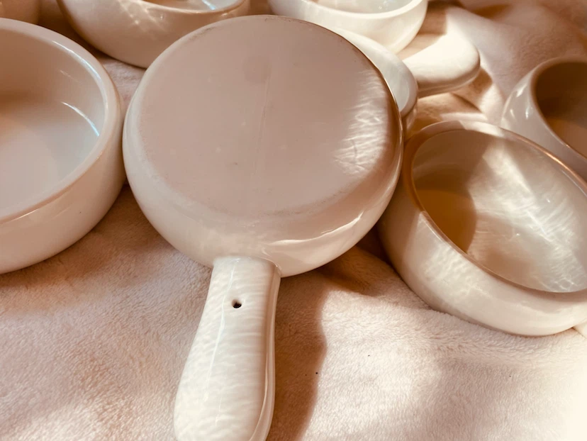 Set of 10 Ceramic Onion Soup Crocks Bowls with Handles - photo 3