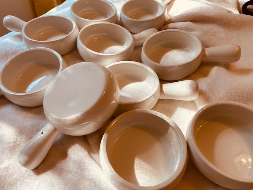 Set of 10 Ceramic Onion Soup Crocks Bowls with Handles - photo 4