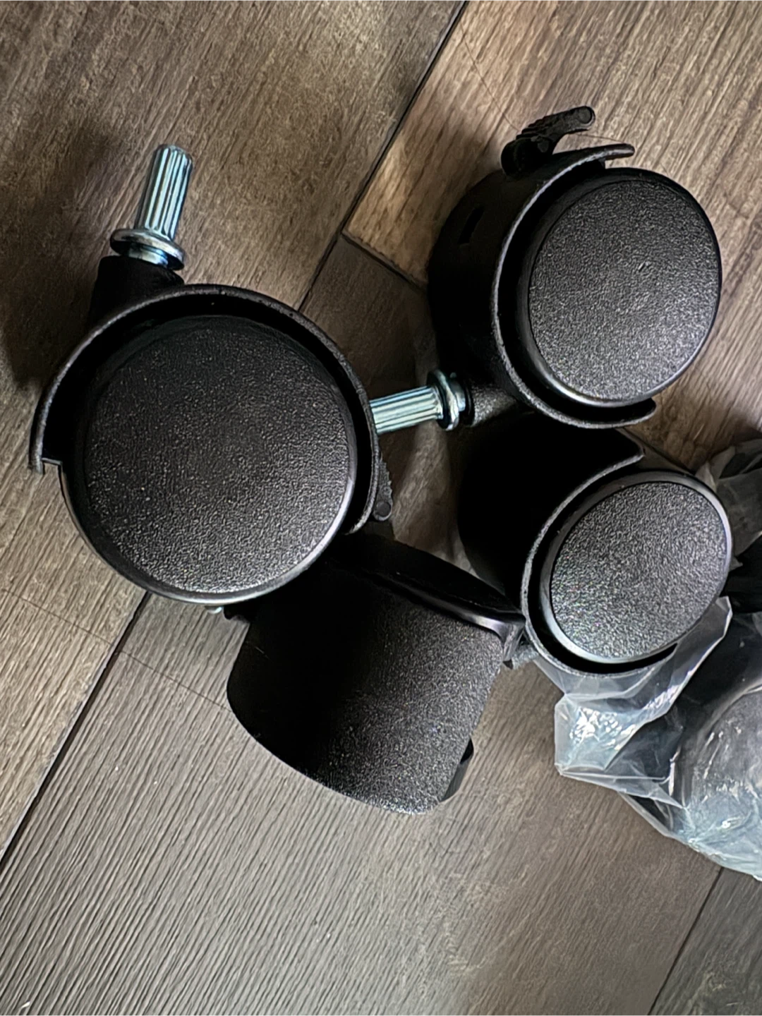 Set of 4 Black Caster Wheels