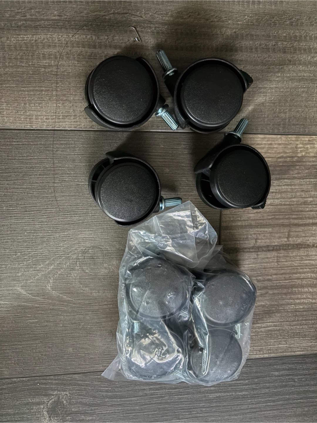 Set of 4 Black Caster Wheels - photo 2