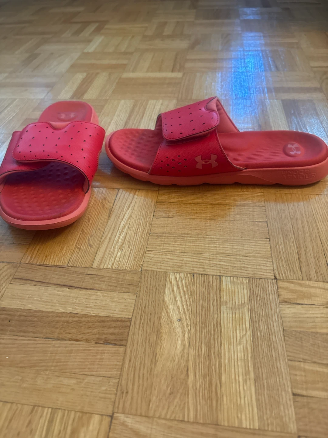 Under Armour Red Slides