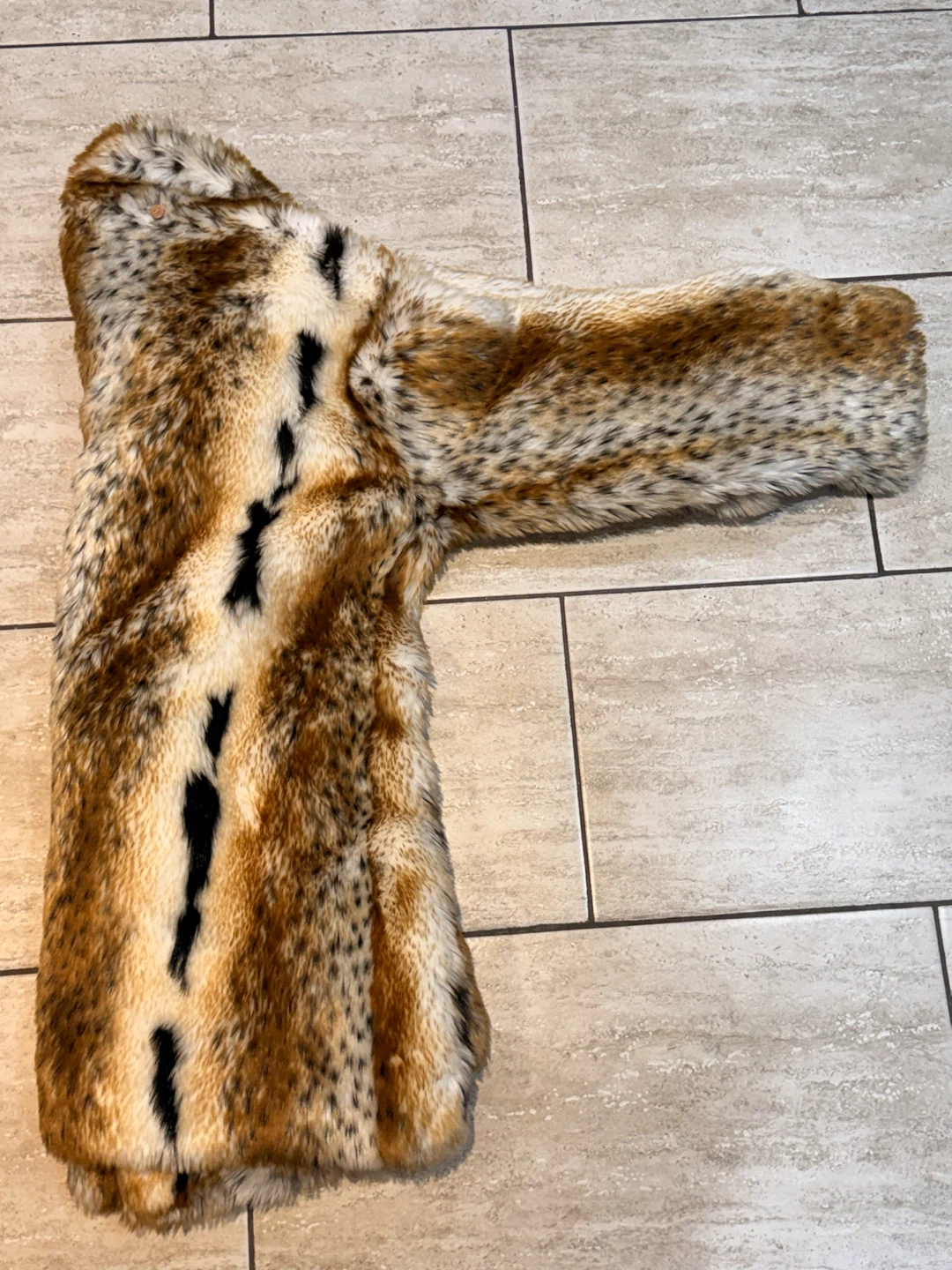 Vintage Regal Faux Fur Coat- Animal Print Lined Jacket - photo 5